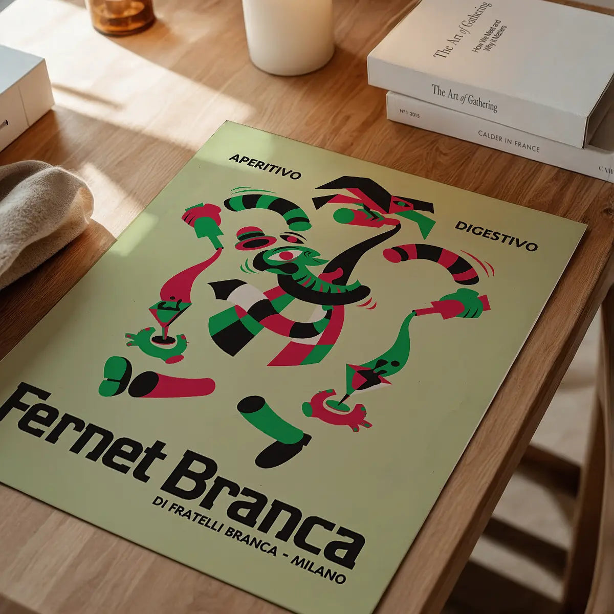 Green Fernet Branca Italian Design Poster Print