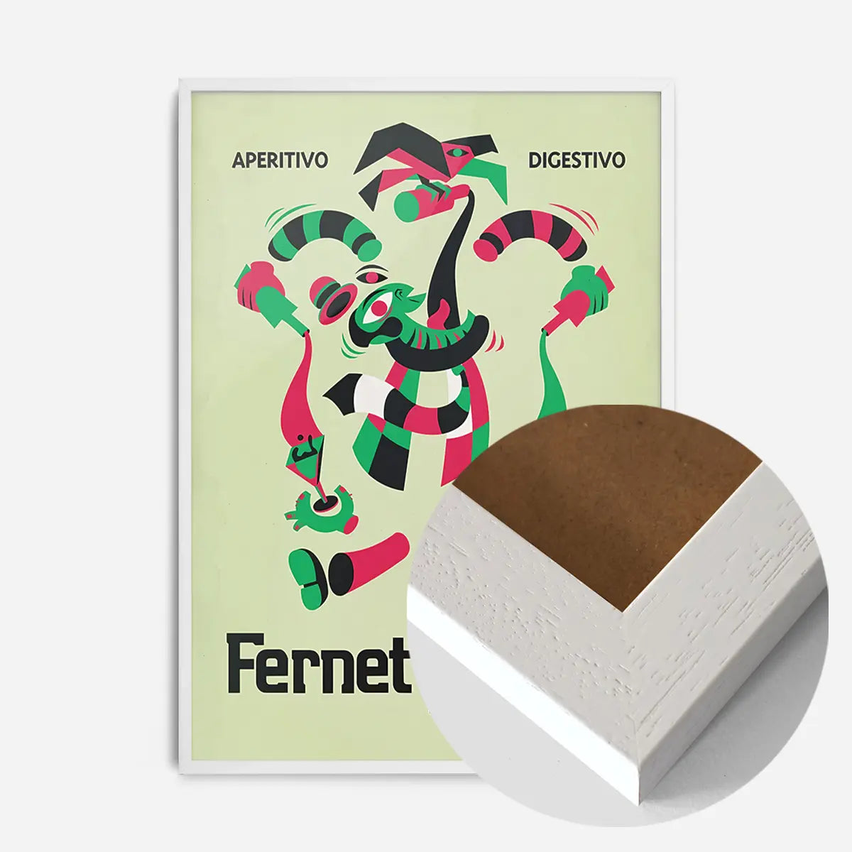 Green Fernet Branca Italian Design Poster Print