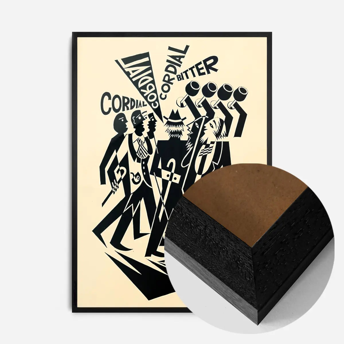 Black and White Cordial Bitter Design Poster Print