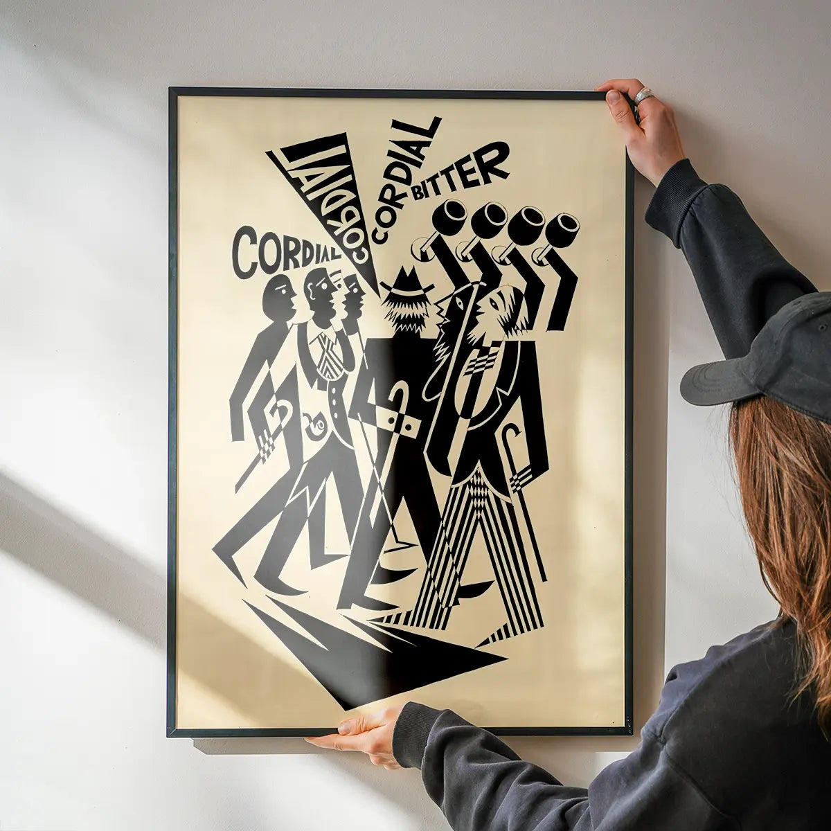 Black and White Cordial Bitter Design Poster Print