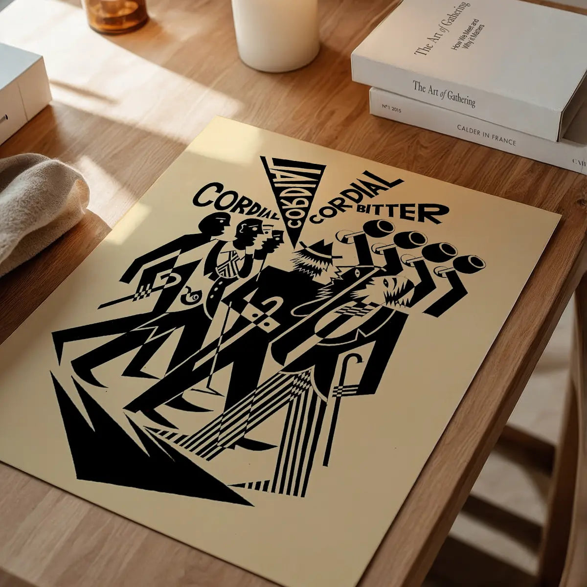 Black and White Cordial Bitter Design Poster Print