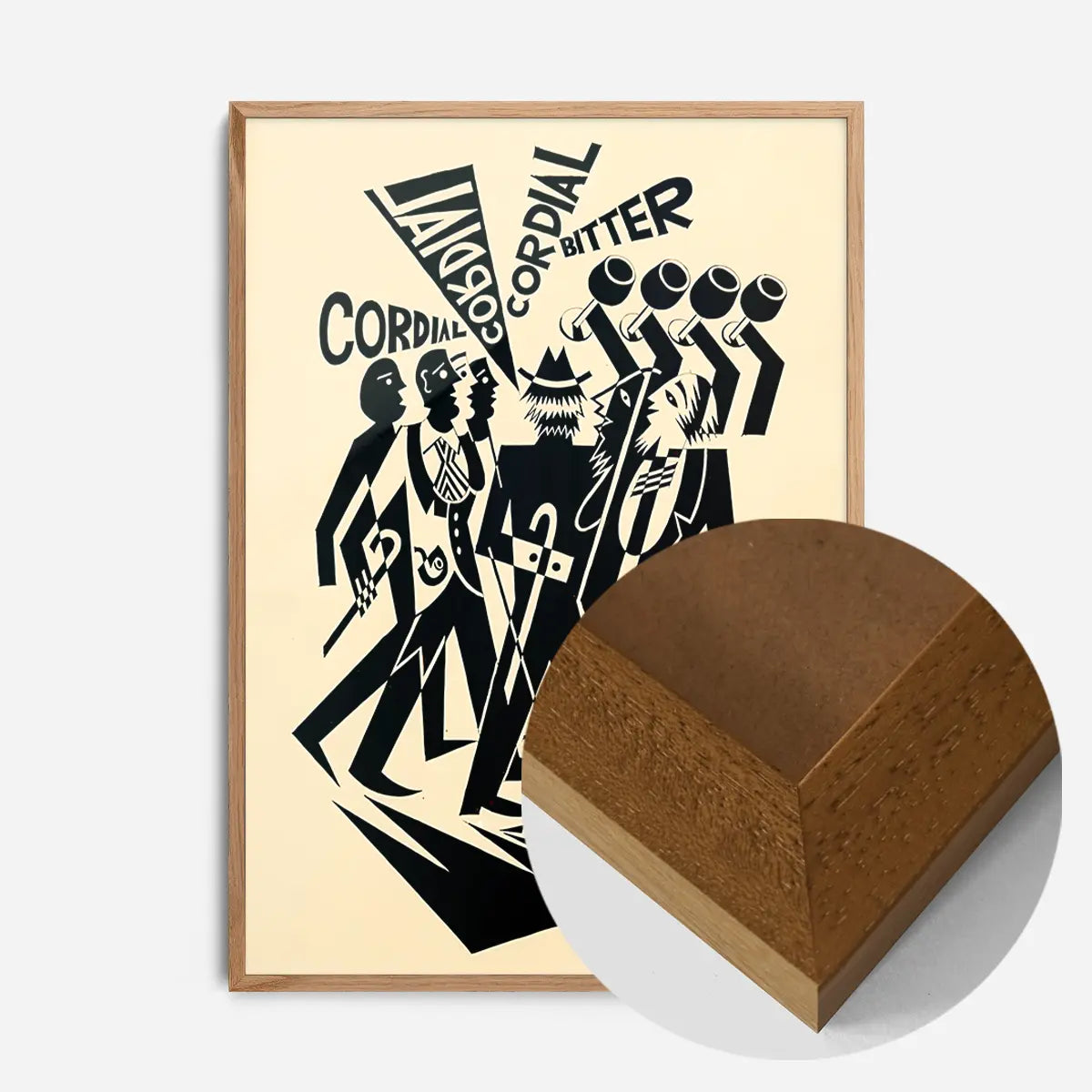 Black and White Cordial Bitter Design Poster Print