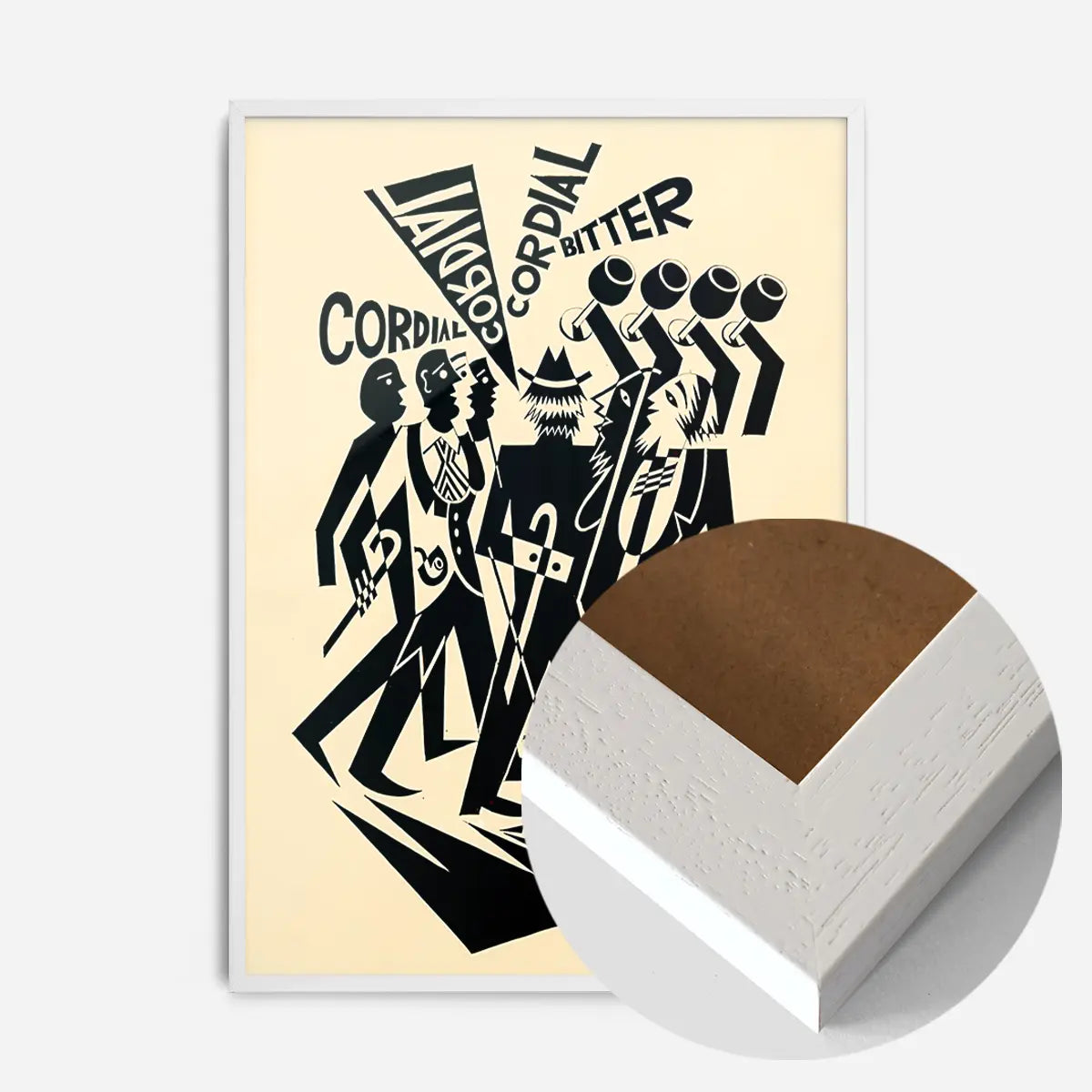 Black and White Cordial Bitter Design Poster Print