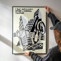 Bitter e Cordial Campari Fortunato Depero Design Poster Print