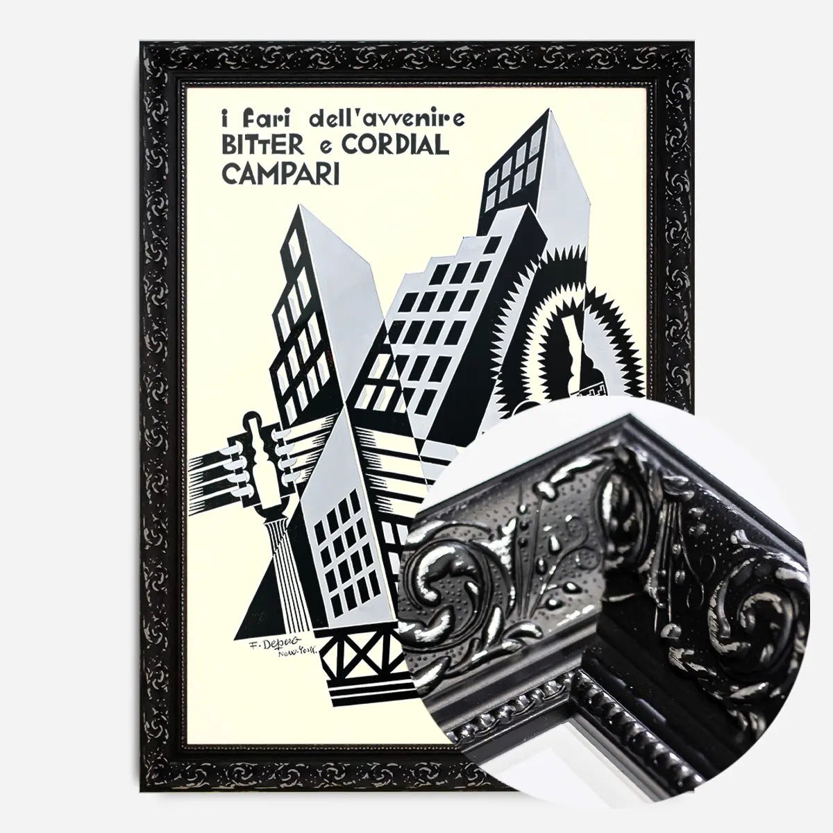 Bitter e Cordial Campari Fortunato Depero Design Poster Print