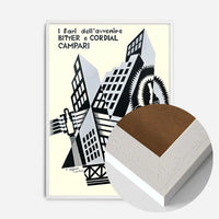 Bitter e Cordial Campari Fortunato Depero Design Poster Print