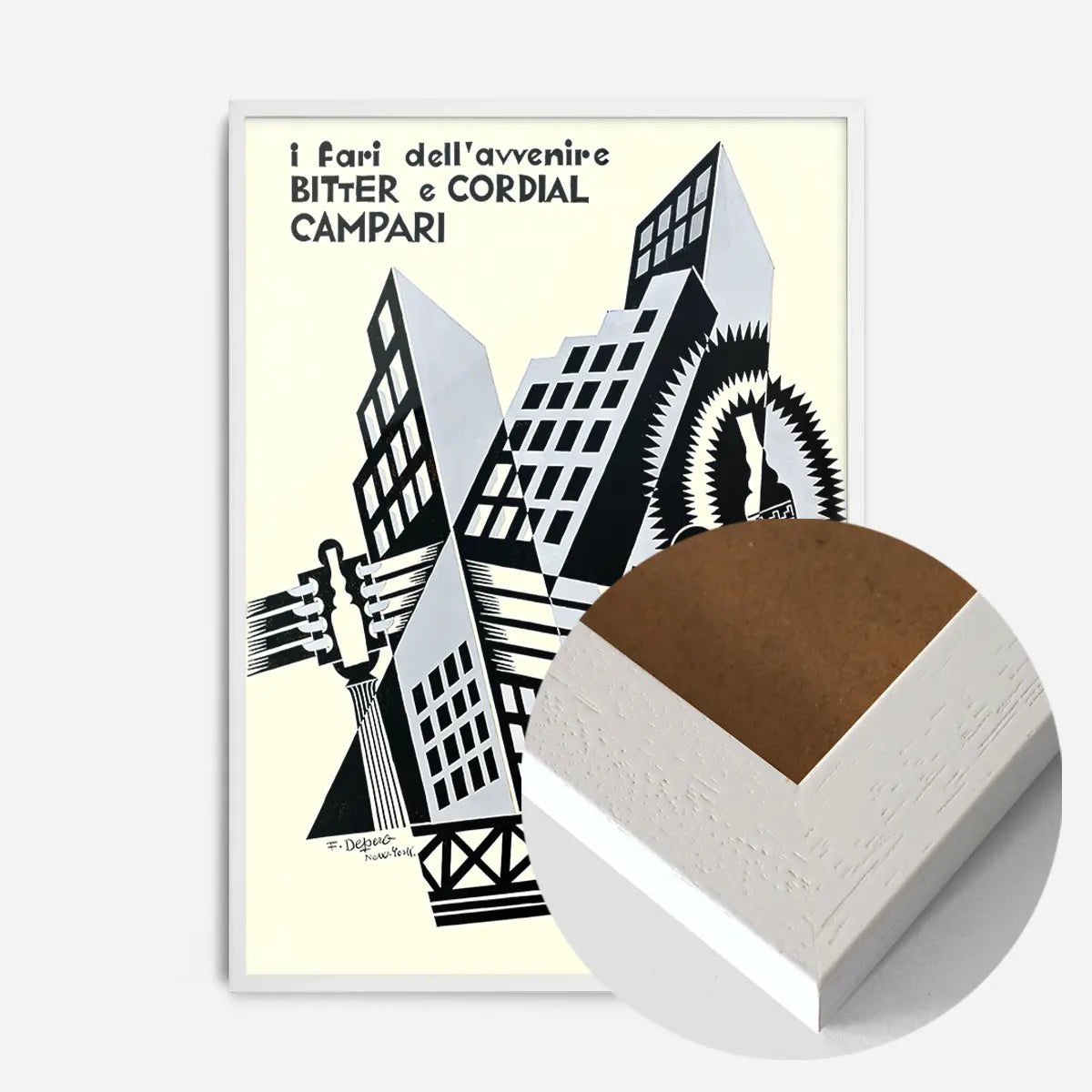 Bitter e Cordial Campari Fortunato Depero Design Poster Print