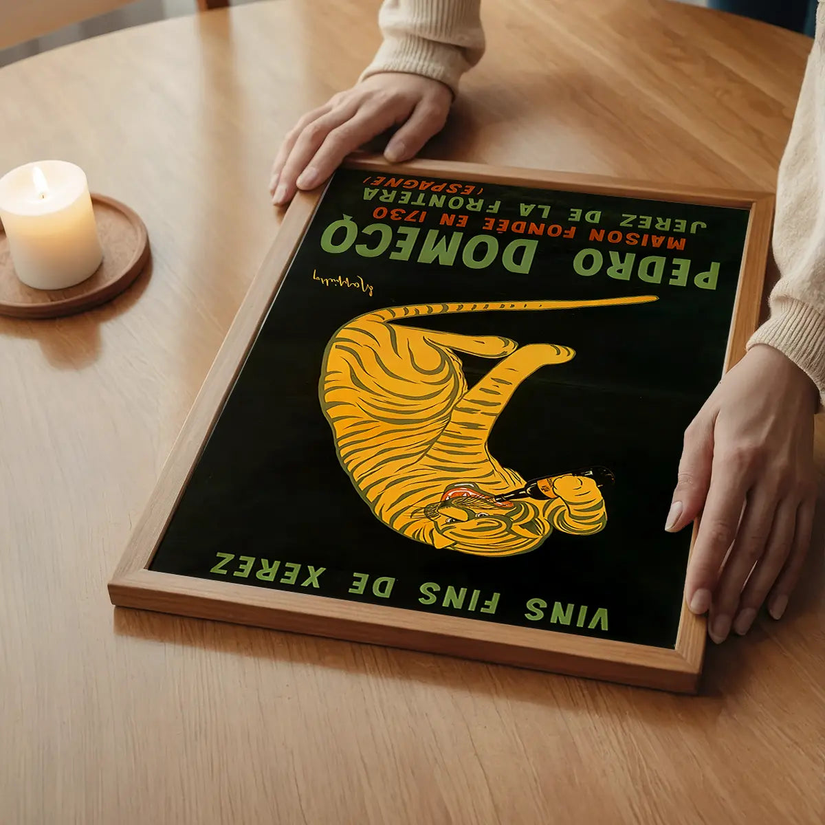 Pedro Domeco Vintage Sherry Tiger Poster Print