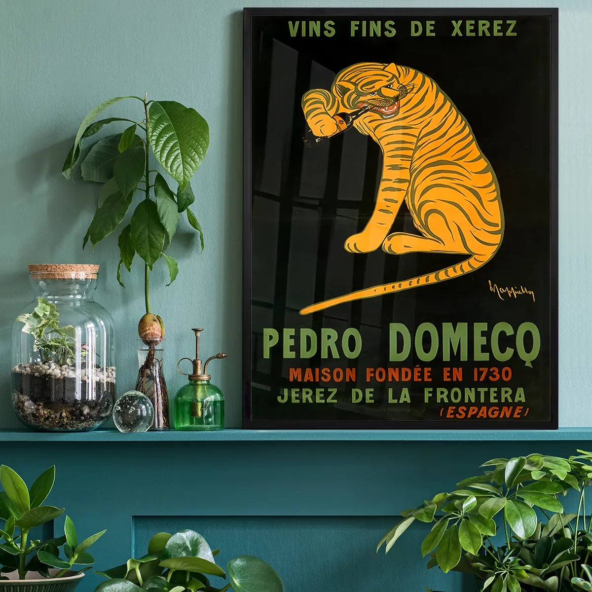 Pedro Domeco Vintage Sherry Tiger Poster Print