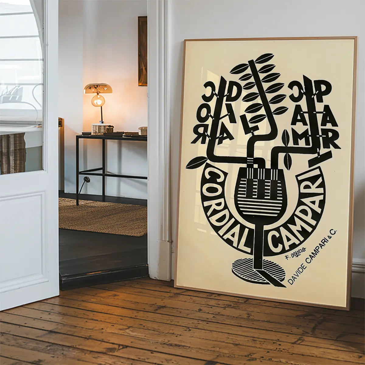 Cordial Campari Glass Fortunato Depero Design Print