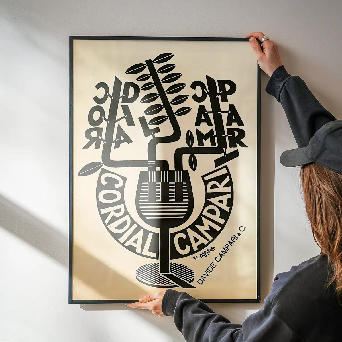 Cordial Campari Glass Fortunato Depero Design Print