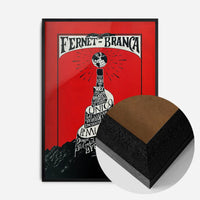 Red Fernet Branca Typography Design Poster Print