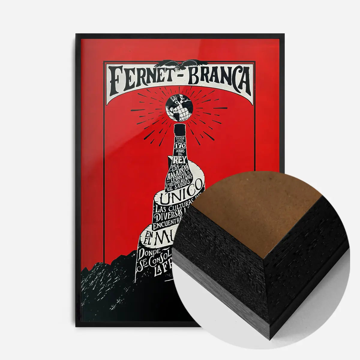 Red Fernet Branca Typography Design Poster Print
