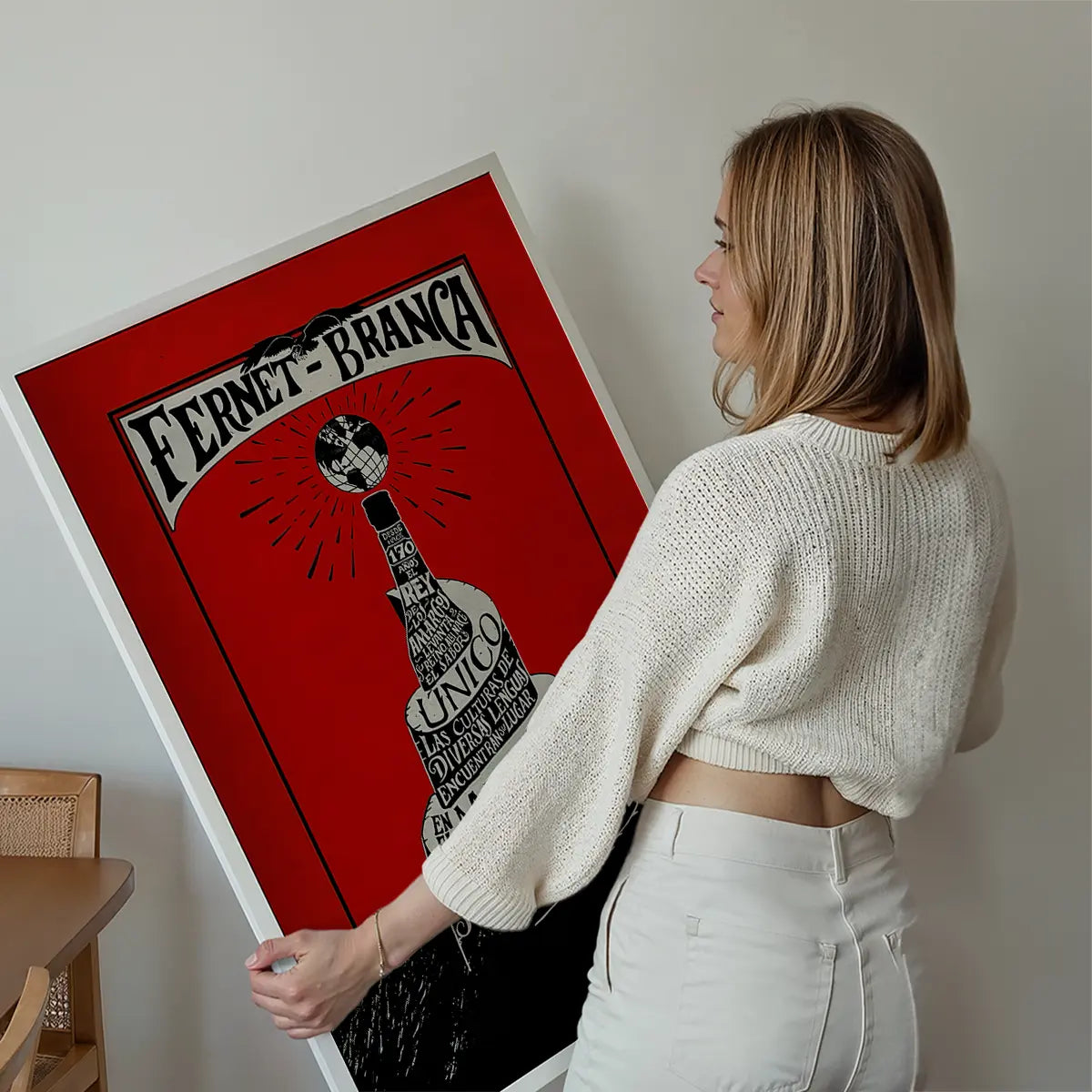 Red Fernet Branca Typography Design Poster Print