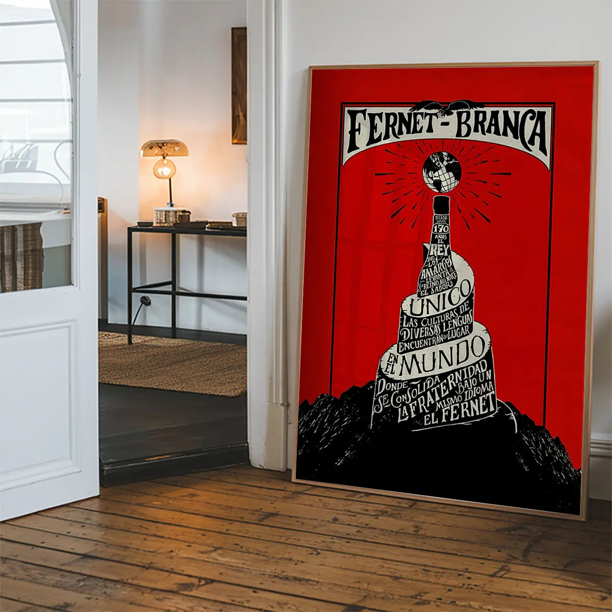 Red Fernet Branca Typography Design Poster Print