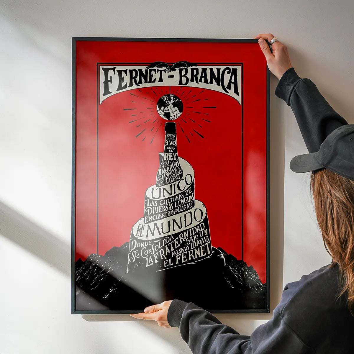 Red Fernet Branca Typography Design Poster Print