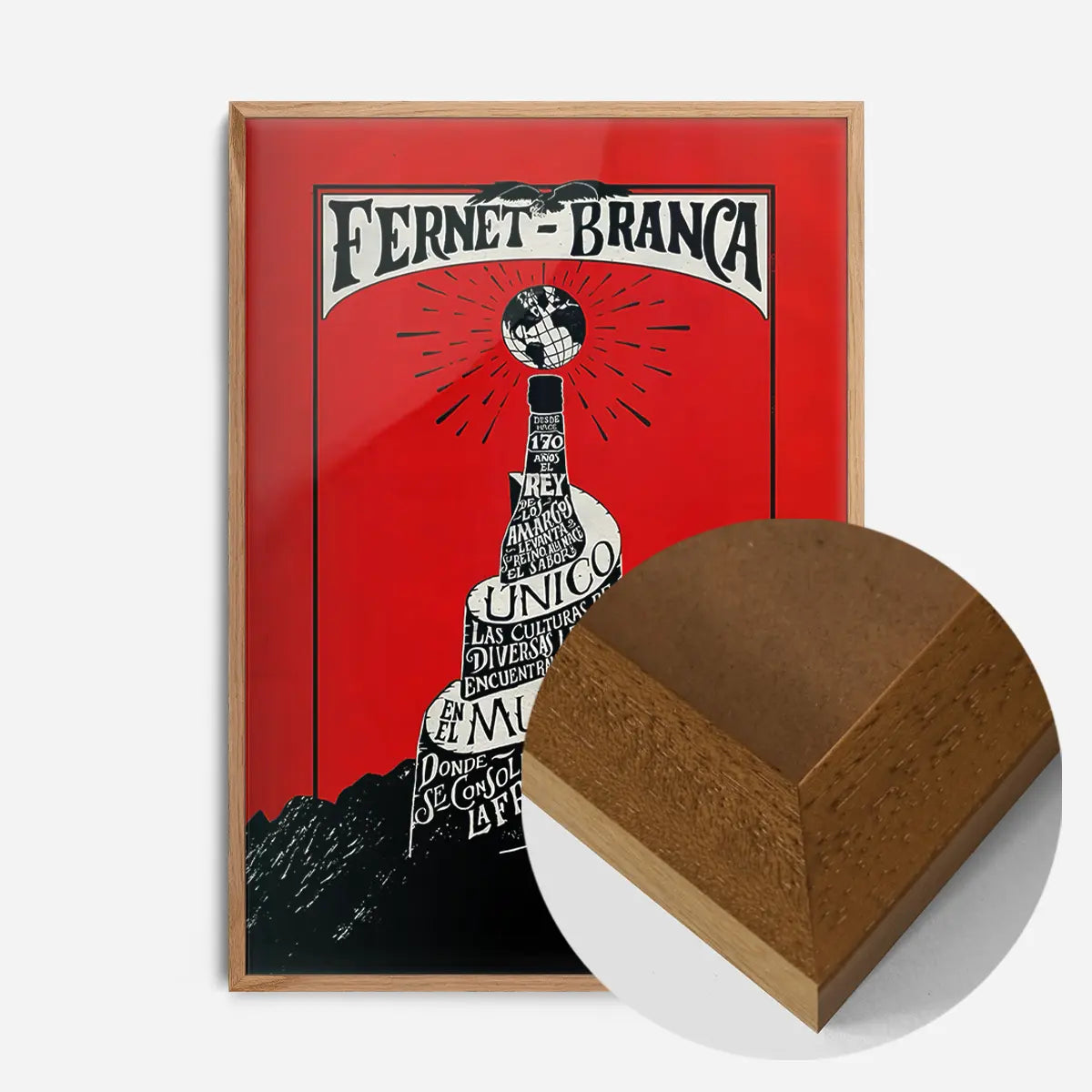 Red Fernet Branca Typography Design Poster Print