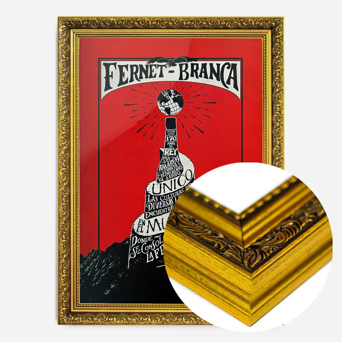 Red Fernet Branca Typography Design Poster Print