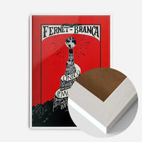 Red Fernet Branca Typography Design Poster Print