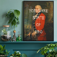 Yorkshire State of Mind print framed in a home office