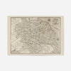 1610 map of Yorkshire by John Speed, antique engraved county map with compass rose and coat of arms
