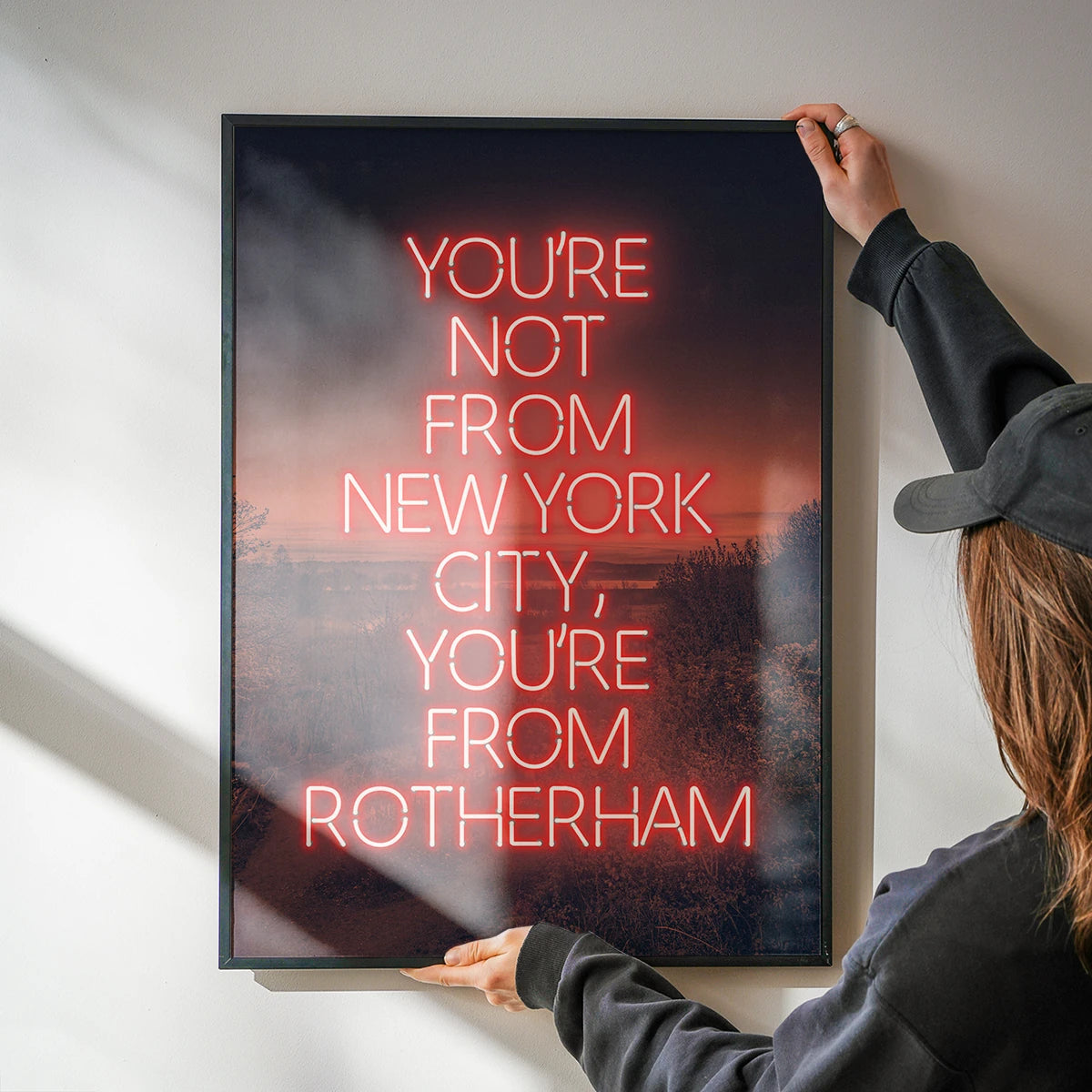 The print displayed in a kitchen as a funny Yorkshire talking point