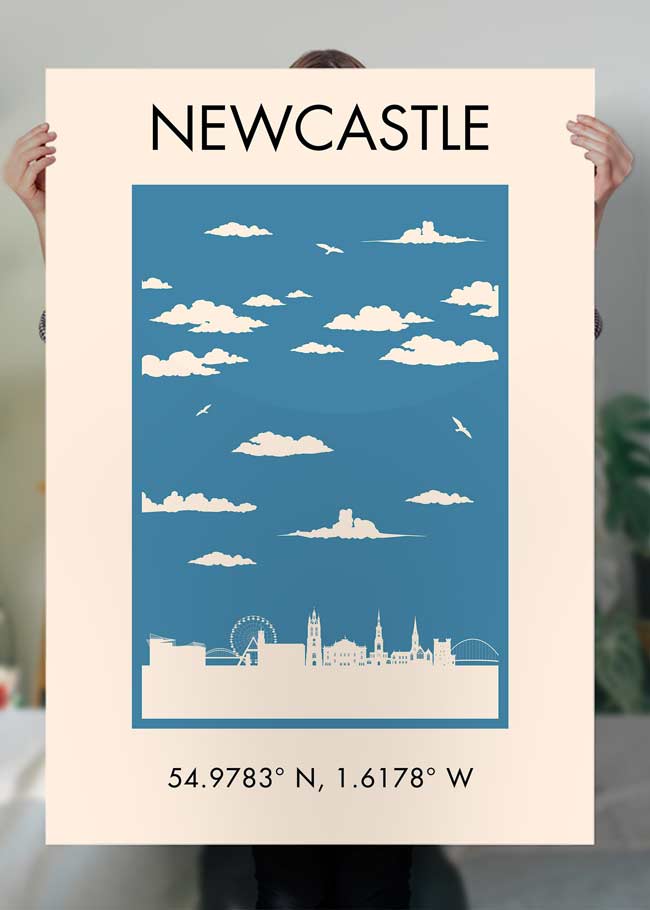 Newcastle Tourist Style Print