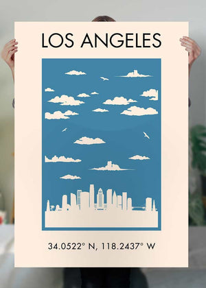 Los Angeles Tourist Style Print