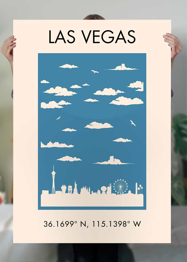 Las Vegas Tourist Style Print