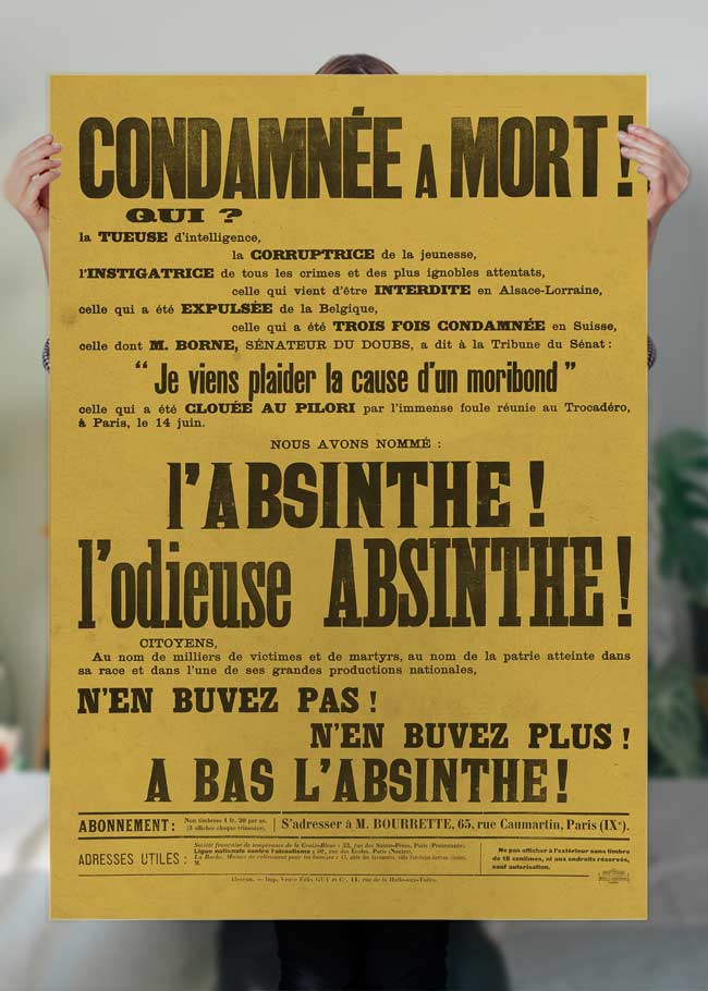 Absinthe Typography Poster