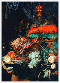 Fruits and lobster Vintage Print by Abraham Mignon