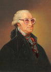 Sparkly Elton Glasses George Washington Portrait Print