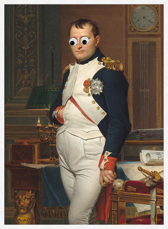 Stick On Wobbly Eyes Napoleon Print