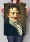 David Johnston by Pierre Paul Prudhon with Pencil Moustache Print