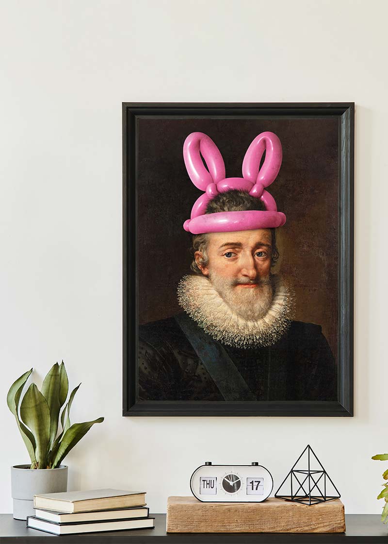 King Henri IV of France with Balloon Rabbit Ears Print