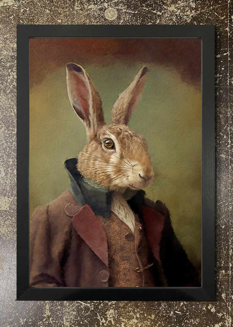 Hare - Framed 21x30cm Print