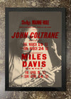 John Coltrane Miles Davis Gig Poster - Framed 21x30cm Print
