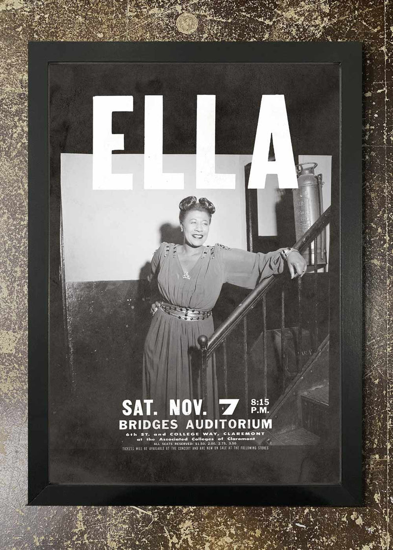 ELLA B&W Poster - Framed 21x30cm Print
