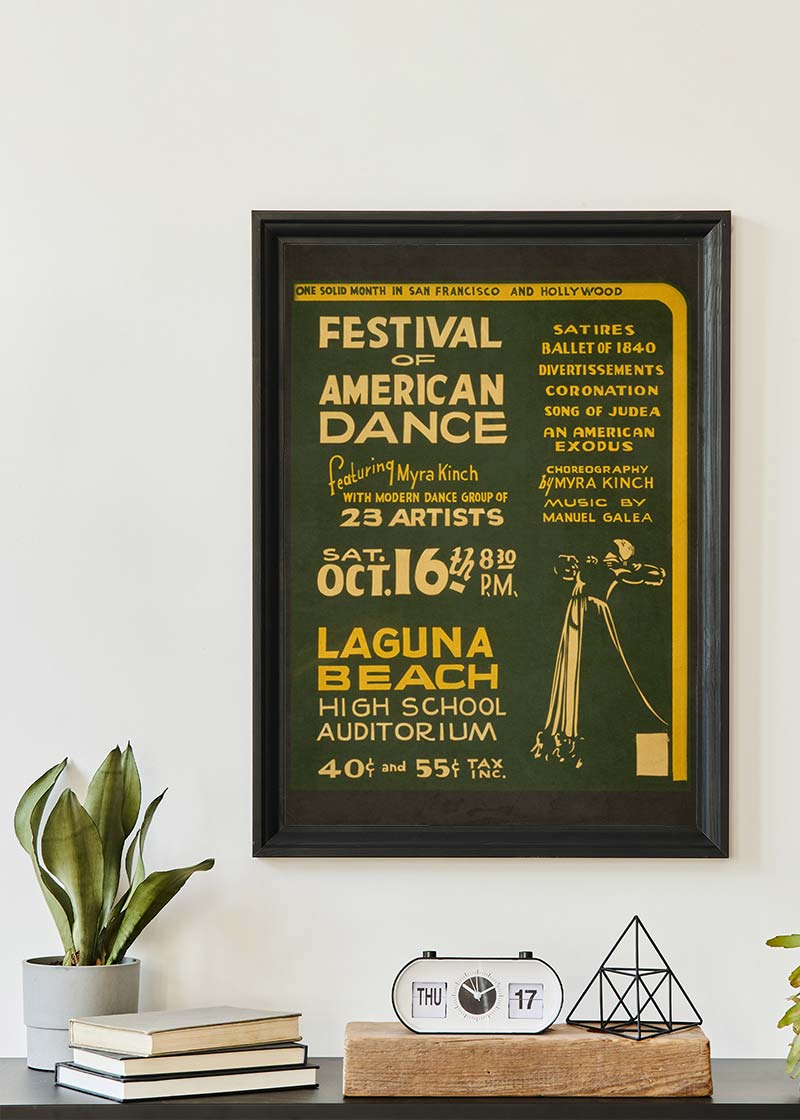 Vintage Festival of American Dance Laguna Beach Poster