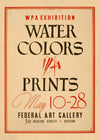 Watercolours and Prints Exhibition Poster Boston