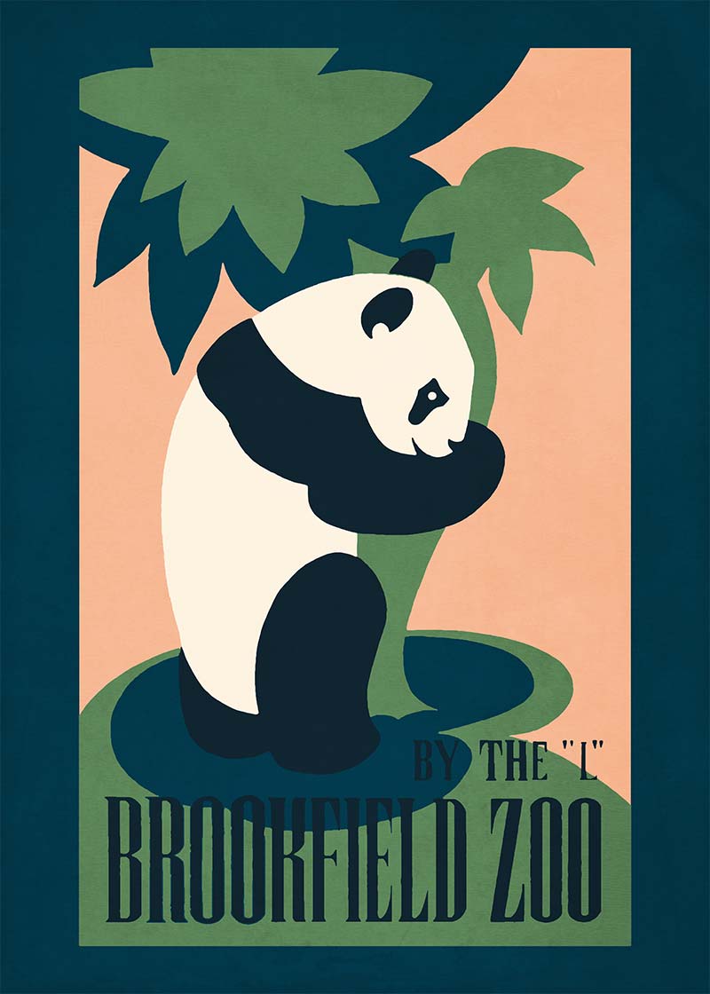Brookfield Zoo Illinois Panda Poster