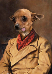 Chihuahua Tongue Portrait Print