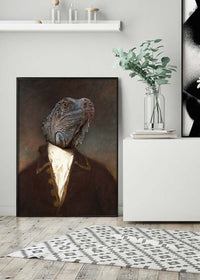 Iguana Portrait Print