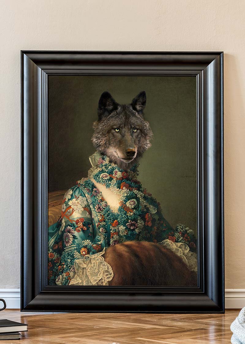 Wolf Lady Portrait Print
