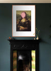 Mona Lisa Splat Spray Paint Face Altered Art Portrait Print