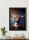 Bull Animal Head Portrait Print
