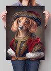 Dachshund Sausage Dog Animal Head Portrait Print