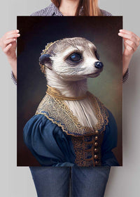 Meerkat Animal Head Portrait Print