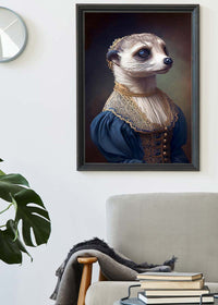 Meerkat Animal Head Portrait Print