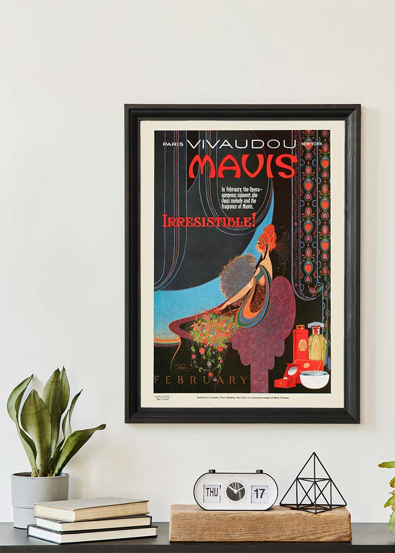 Vivaudous’s Mavis, Irresistible 1920 perfume poster